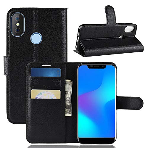 ZCHENG Wallet case Stand Cover for Doogee X70, Leather ID Credit Card Slot Bracket Flip Cover Case for Doogee X70s ï¼ˆBlackï¼‰