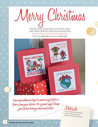 Image of Cross Stitched Cards for the Holidays: Simply Stylish Cards and Tags for the Christmas Season (Design Originals) 40+ Charming Christmas Cards to Stitch, from the Editors of CrossStitcher Magazine