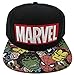 BIOWORLD Marvel Halftone Black Snapback Baseball Cap
