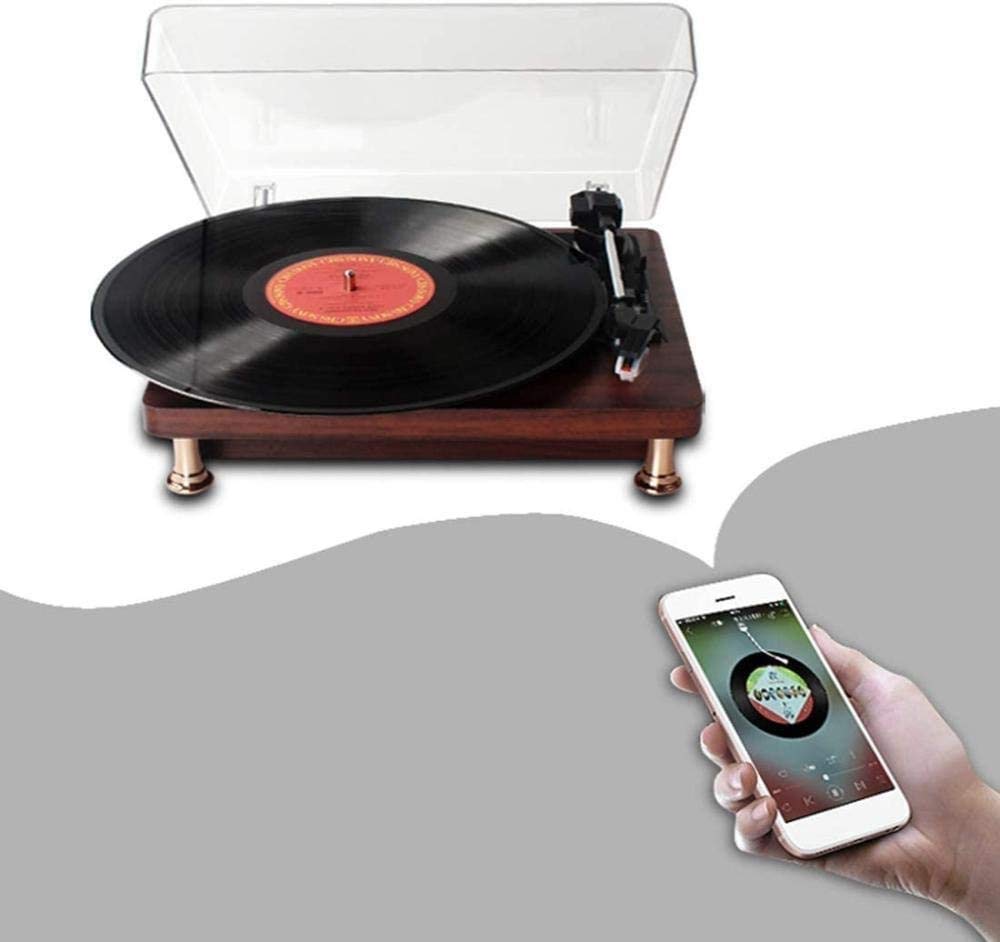 Giradischi a Cinghia con connettività Wireless, preamplificatore Phono Integrato, Giradischi Stereo in Vinile con Uscita Digitale USB, 33 o 45 Giri al Minuto