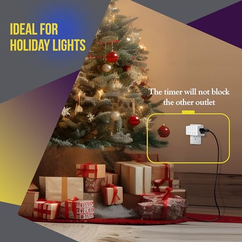 Image of ENERLITES 8-Hour Countdown Timer for Electrical Outlets, UL Listed