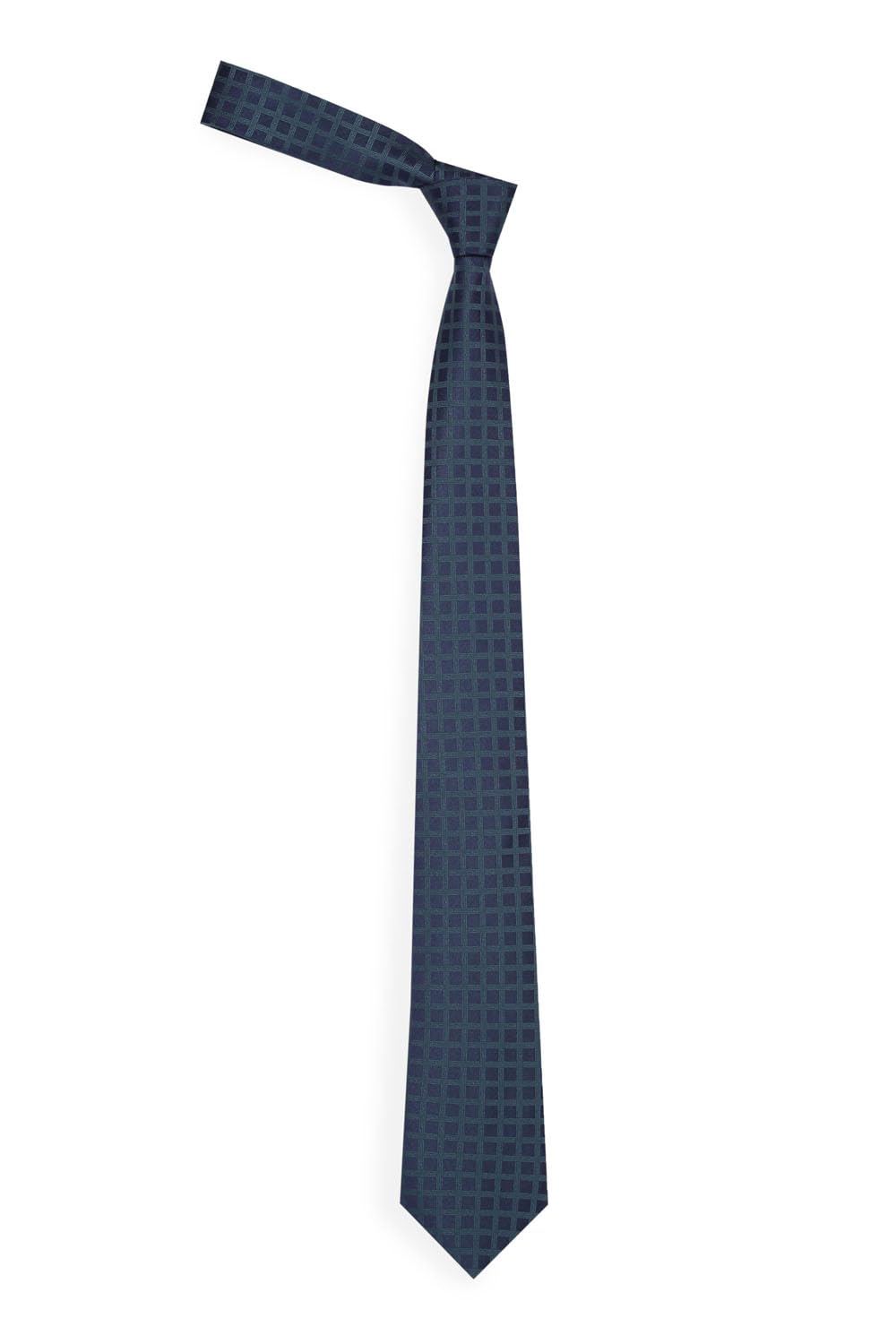van heusen Men Navy Check Formal Tie-picture-12