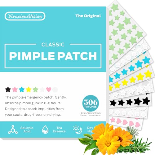 Pimple Patches,Hydrocolloid Star Pimple Patches for Face,Acne Pat...