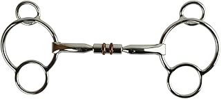 AK Universal Loose Ring Rotary Double Cooper Roller Snaffle Horse Bits AKRS-2617