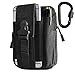 BeGrit Universal Mehrzweck Kapazität Oversize EDC Tasche Tactical Beutel Smartphone Holster Security Pack Carry Accessory Kit Tasche Gürtel Schlaufen Tasche Gadget Geld aus, Pocket Schwarz