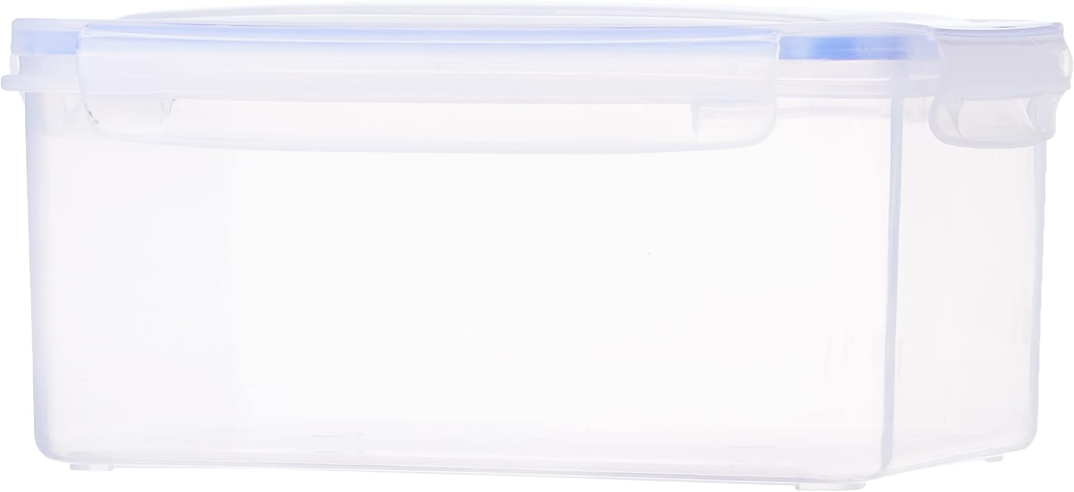 Lock & Fresh 302 Plastic Storage Container For Storing grains, pulses, rice, wheat etc - 2200 ML, Transparent Clear, large (LOCK&FRESH302), (22 x 15.5 x 14.5) cm