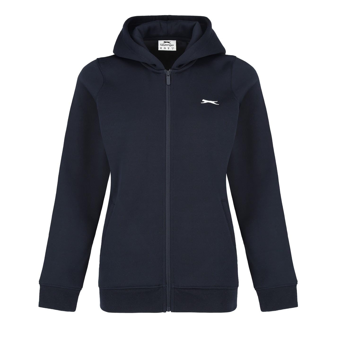 Slazenger Women's Navy Fitted Full Zip Hoodie Hoody Top S