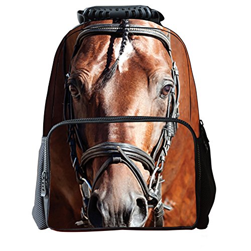 DRF Mochila Caballo 3D Estampada para Portátil 15   Escolar BG111