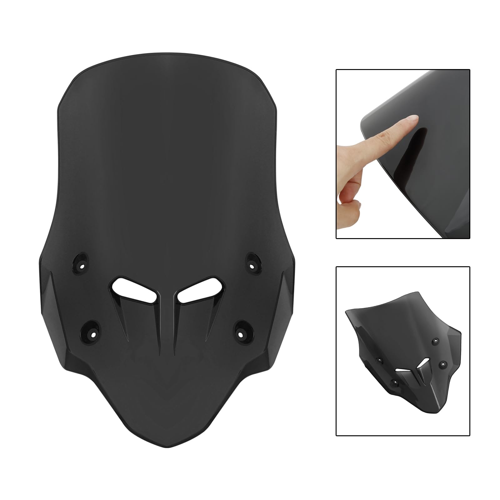Parabrezza per moto Parabrezza in plastica Parabrezza passend für HONDA CB400X/CB500X 2019-2024 BLK#