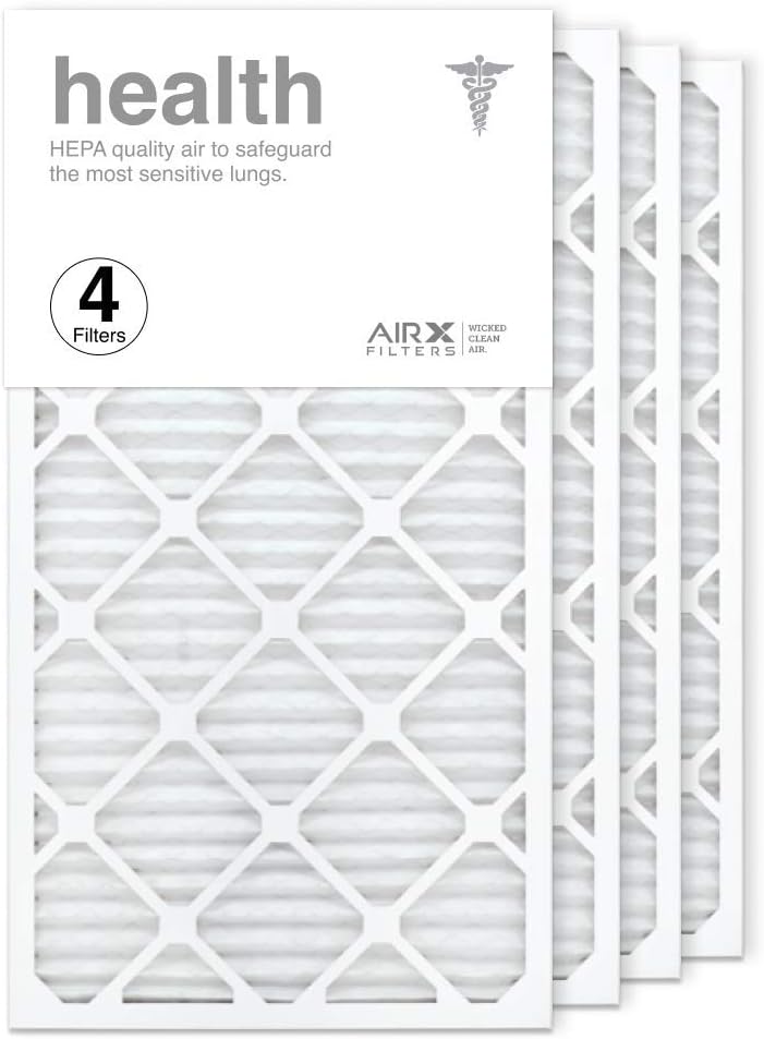 AIRx Filters 16x25x1 Air Filter MERV 13 Pleated HVAC AC Furnace Air Filter, Health 4-Pack Made in the USA