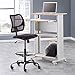 Safco Vue Office Chair, Heavy Duty Stool, 250 lbs Capacity, Ergonomic Mesh Back, 360 Swivel Seat, 5-Star Base, Black
