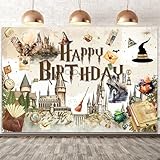 Ainvliya Hary Fondo de Feliz Cumpleaños, Fondo de Fotografía Fondo de Foto para Fiestas de Cumpleaños, 5x3FT, Poliéster, Negro
