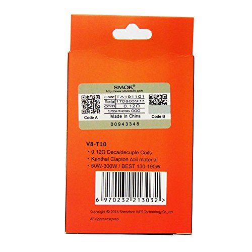 SMOK TFV8 Verdampferköpfe (3er Pack) Größe (V8-T10) – Bild 4