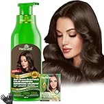 Herbishh Hair Color Shampoo for Gray Hair - Magic Hair Dye Shampoo - Colors Hair in Minutes- Long Lasting-500 Ml-3-in-1 Hair Color for Women & Men-Ammonia Free (Dark Brown)