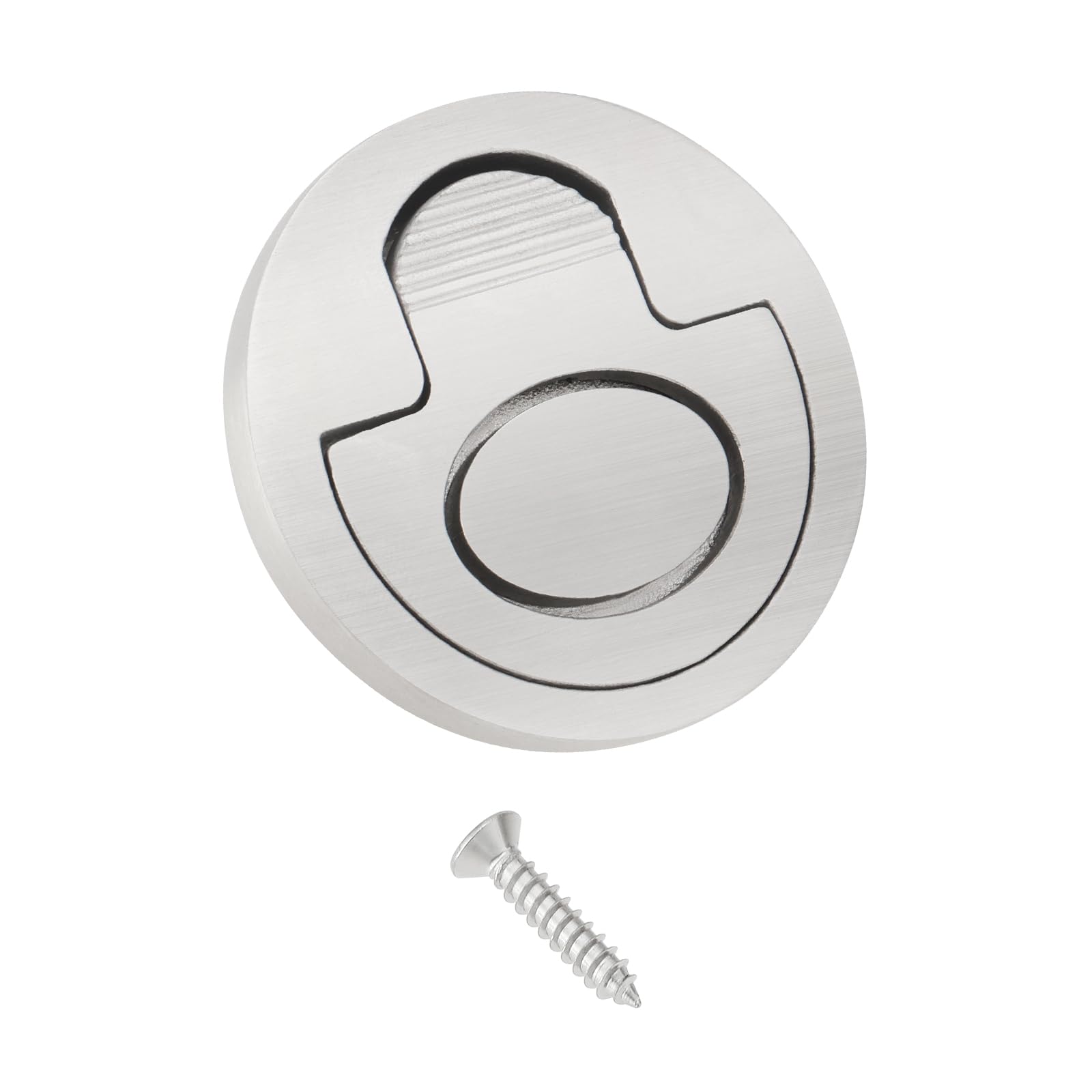 Create idea Maniglia Per Boccaporto Per Barche Rotonda Per Impieghi Gravosi 51 Mm In Acciaio Inossidabile Con Molla Retrattile Anello Trazione A Scomparsa Con Vite Per Armadietto Yacht Barca Marina