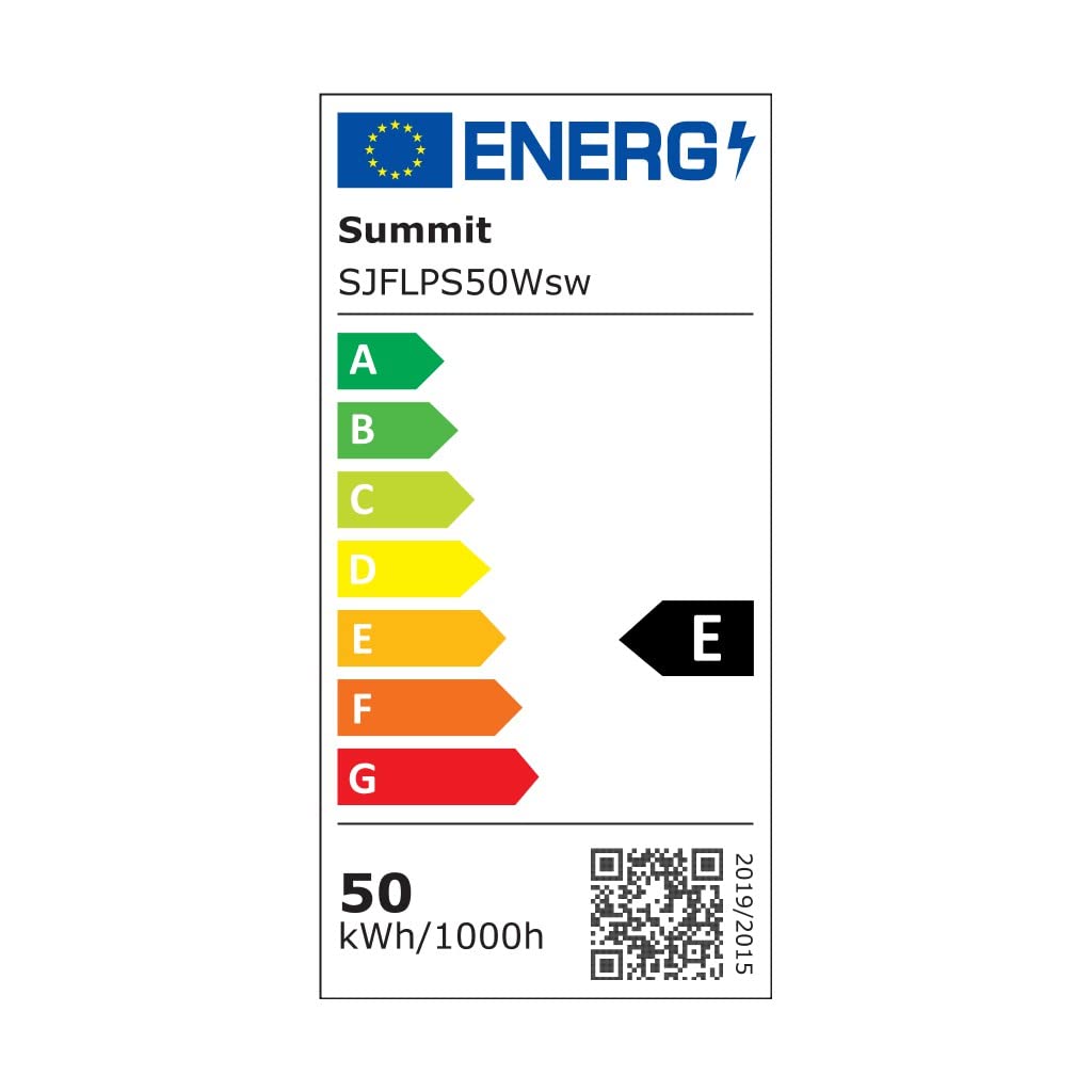 Summit LED Strahler 50W 6000lm schwarz mit Sensor Bewegungsmelder Flutlichtstrahler Außenstrahler IP65 6500K
