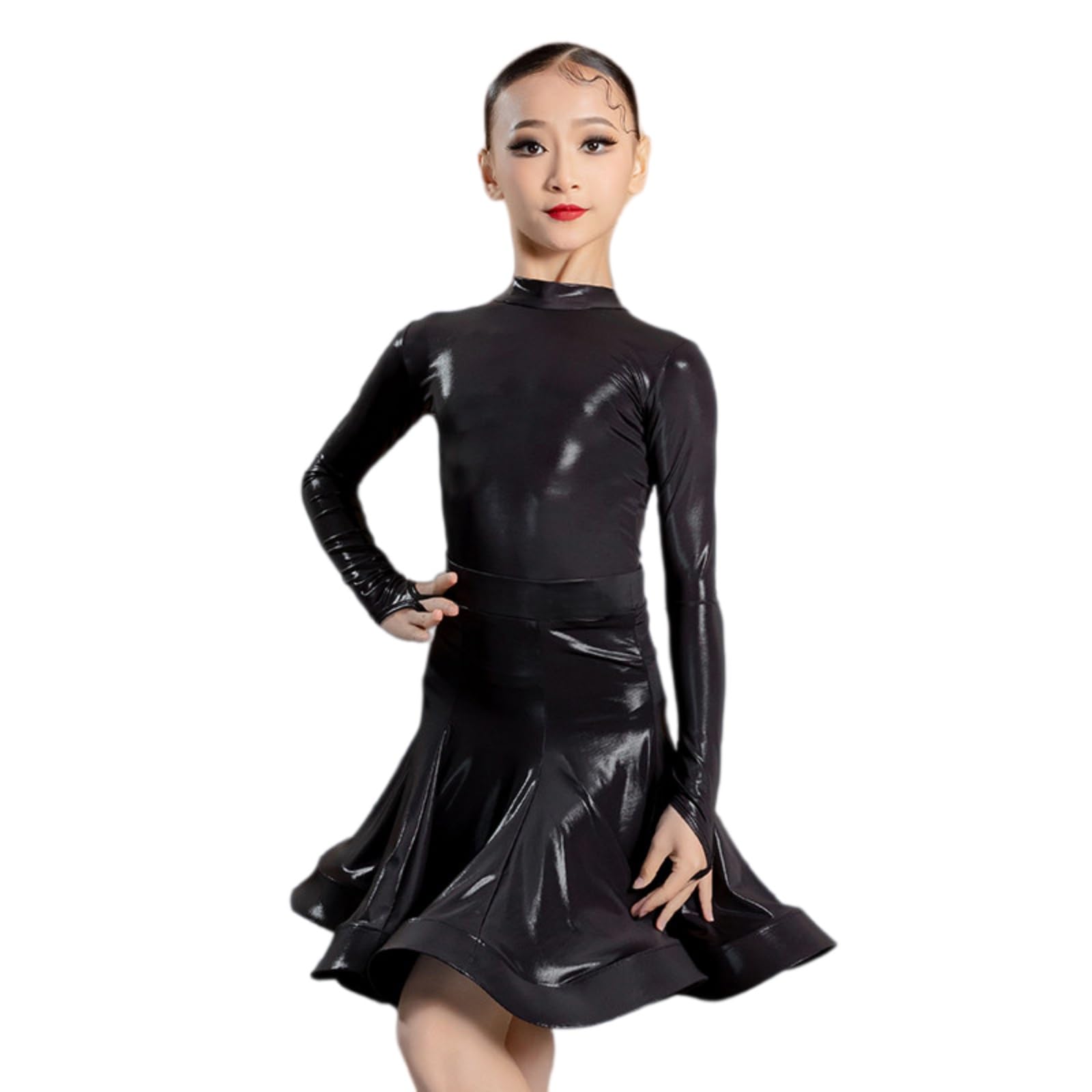 MEECHI Abito da Ballo Latino for Ragazze Competizioni Body for Bambini