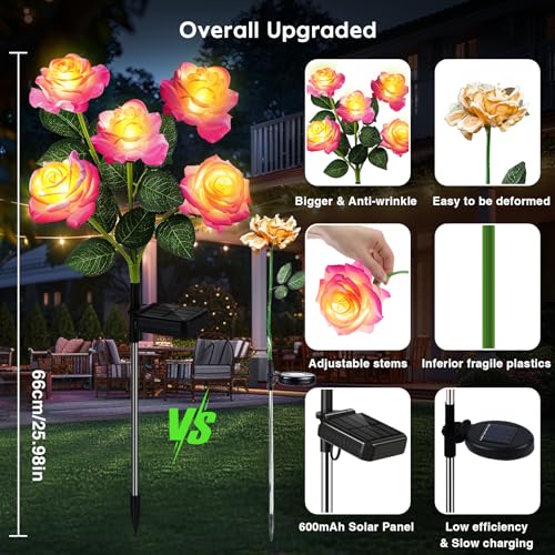 Solar Lights Outdoor Garden 6-Pack