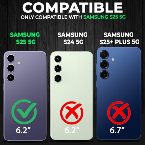 Image of AESTMO Samsung Galaxy S25 5G Back Cover | 360 Protection | Crystal Clear Hard Back Transparent | Bumper Case for Samsung Galaxy S25 5G (PC+TPU, Black Bumper)