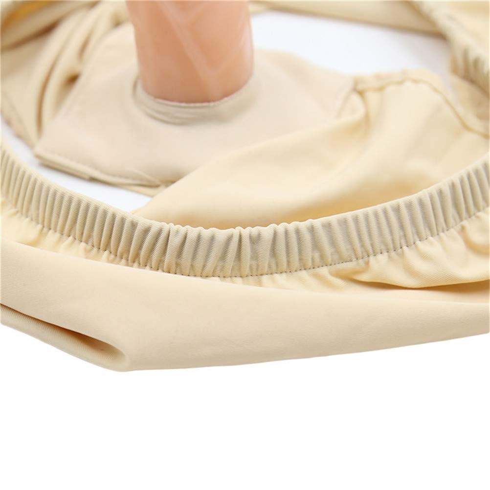 Slip da uomo in poliestere con dildo interno dildo anale, pantaloncini con dildo anale, colore naturale, 13 cm
