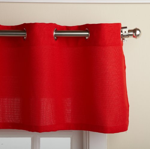 Lorraine Home Fashions, Red Jackson inch, Valance 58 in x 12
