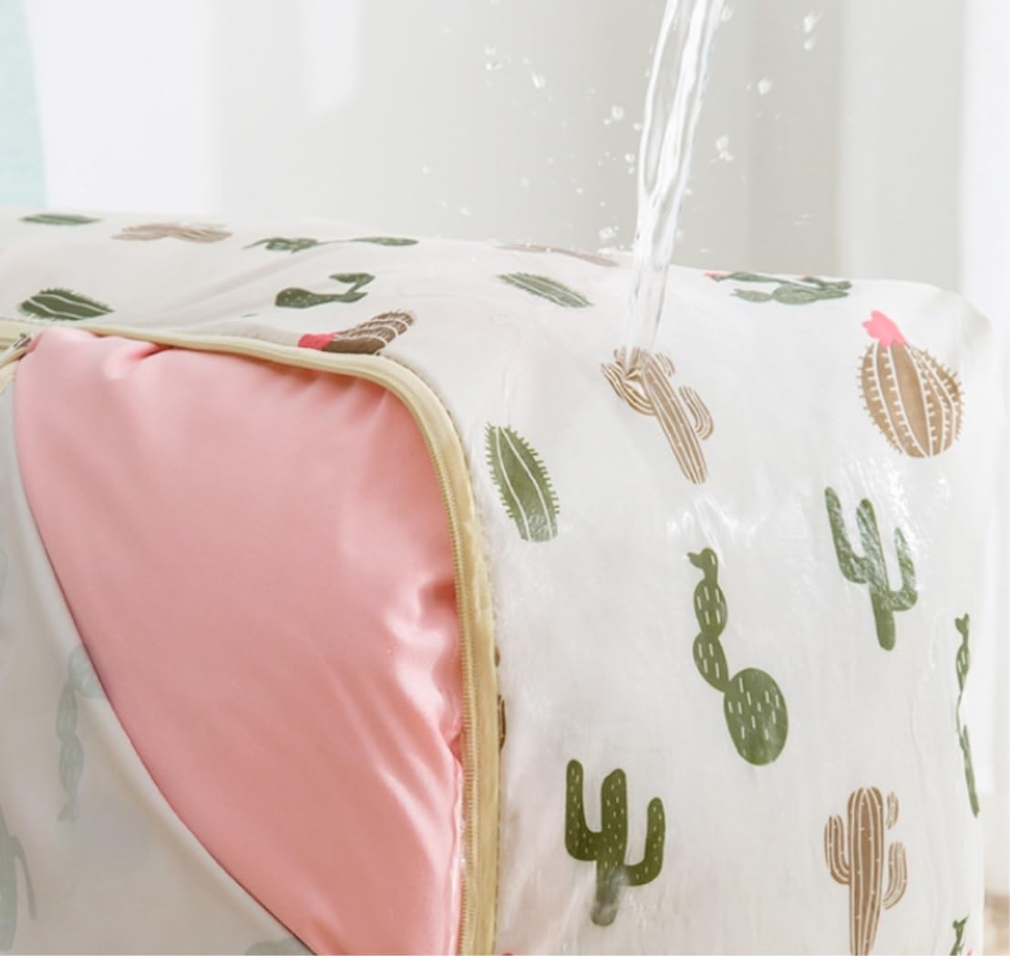 Storage Bag for Clothes Bedding Clothes Storage Bag Organizer Foldable Storage Bins with Handle Under Bed Storage Storage Container(C,55 * 20 * 33cm)