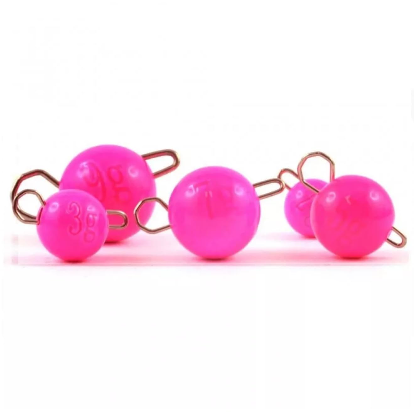 Tungsten Fluro Pink Floro Cheb Cheburashka Fishing Weights 2g 3g 5g 7g – 3pcs | FISHIN ADDICT (5g)