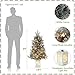 3FT Prelit Artificial Christmas Tree with Lights, 3 Foot Artificial Christmas Tree with Snowflake Base, 78 LED Prelit Christmas Tree, Battery Operated, Timer, Easy Assembly, Winter Holiday Decor