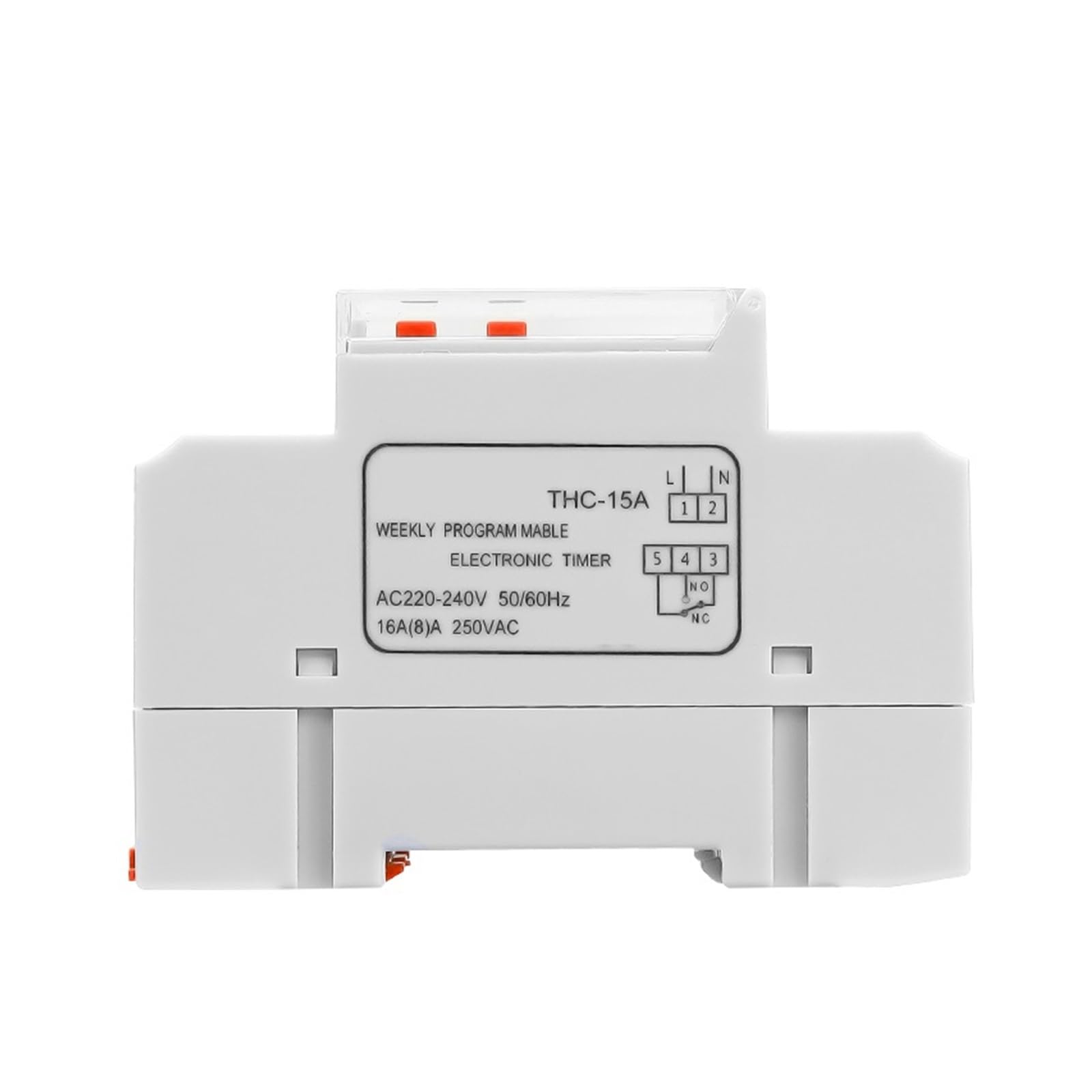 1 sztuk THC 15A 20A 30A wyłącznik czasowy tygodniowy programowalny na szynę DIN LCD cyfrowy wyłącznik czasowy ACDC 12V 24V 110V 220V 240V Lucky (Material : THC-30A-ACDC12V)