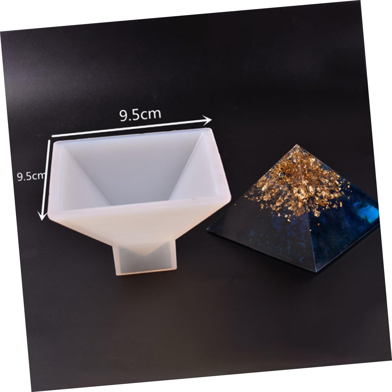 Uonlytech Lot De 3 Moules Pyramidaux en Silicone pour Pâtisserie Décoration De Gâteaux Fondants Cristal Lavande