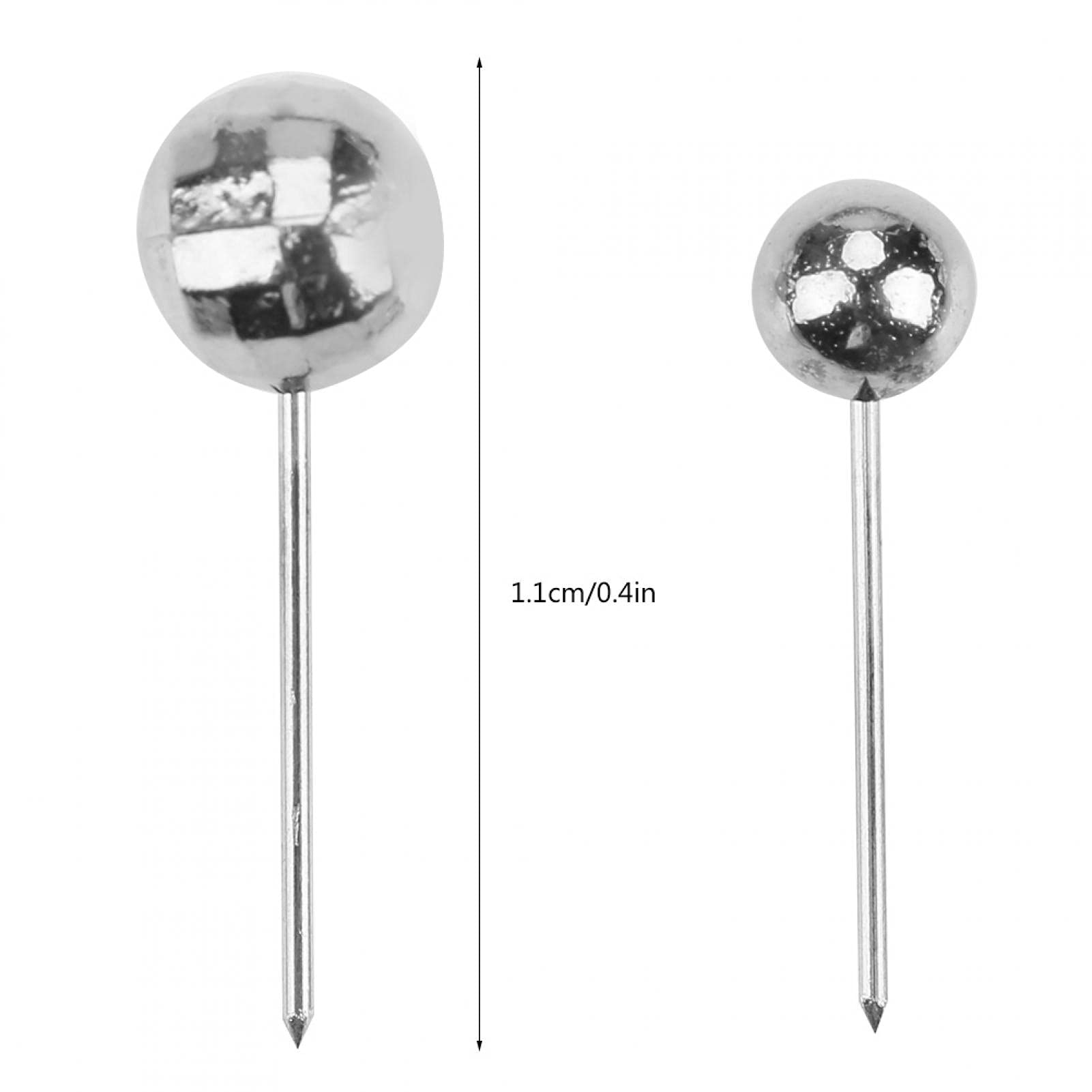 Spilli Da Cucito Con Testa Rotonda - 300 Pezzi, Argento | Perle Decorativi, Per Tessuti, Mappe, Sicuri - Foto 13