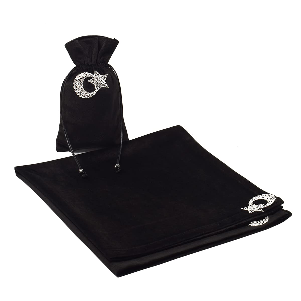 Mantel De Tarot De Terciopelo Con Bolsa - Tamaño 60x60 Cm, Ideal Para Rituales Wicca, Adivinación Y Altar, Incluye Bolsa De Almacenamiento