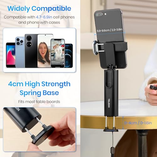 Mini perche à selfie rotative et support multifonction de voyage pour avion