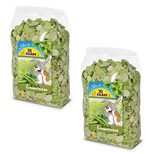 JR Farm Erbsenflocken - Snack für Nager und Zwergkaninchen- Doppelpack - 2 x 200g Cover