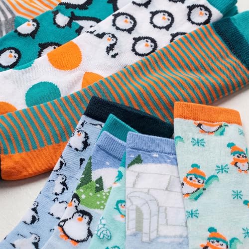 Image of Tipi Toe Women's Fun Patterned Dress Socks, 12-Pack Lightweight Colorful Crew Socks, Casual Novelty Assorted Designs