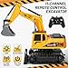 XINNOVEL Remote Control Excavator Toys for Boys Age 6-12, 11CH 2.4Ghz RC Sand Digger with Metal Shovel Lights/Sounds, Construction Truck Toys for Boys 3 4 5 6 7 8 9 10 11 12 Year Old Kids