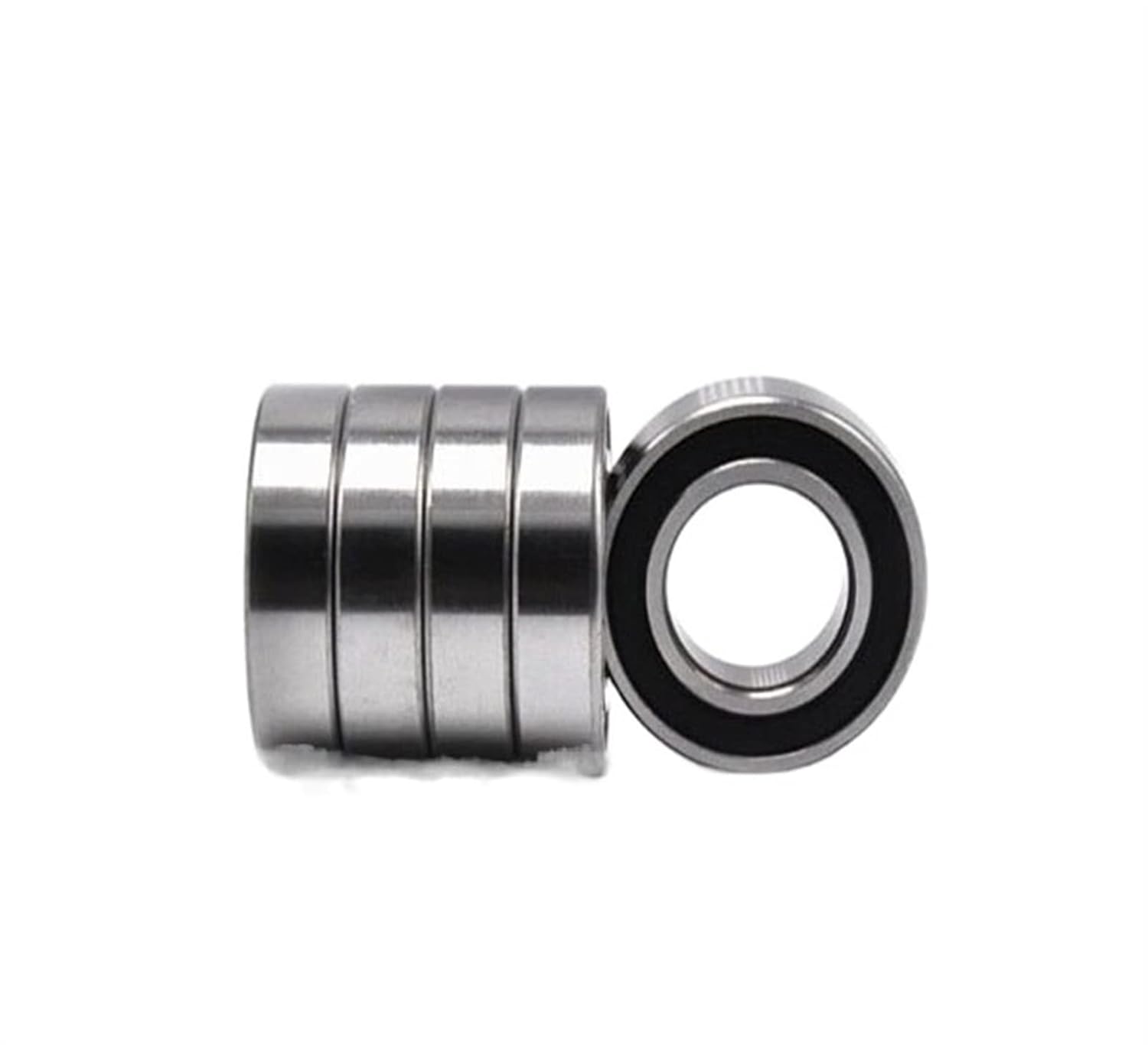 Miniature Double Sided Sealed Bearings 10PCS 6802-2RS 15x24x5mm Thin Wall Rubber Seal Deep Groove Ball Bearing