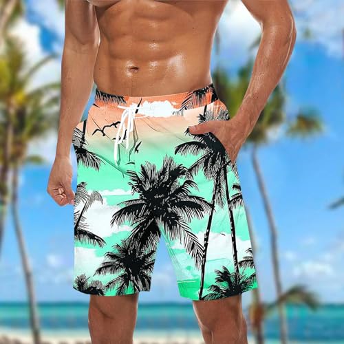 Men Swim Trunks 5 Inch Inseam Beach Surfing Board Shorts Hawaiian Summer Bathing Suit Quick Dry Swimwear2