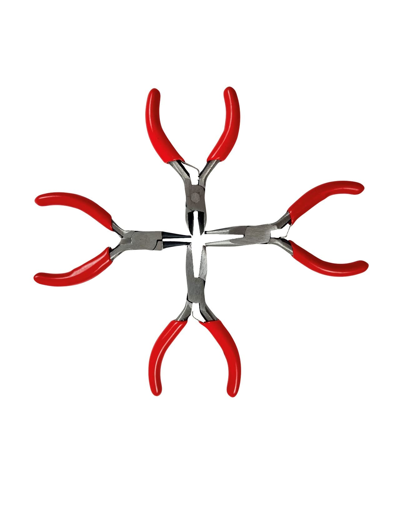 Paymali Mini Pliers Set of 4: Flat-Nose, Round-Nose, Side Cutters
