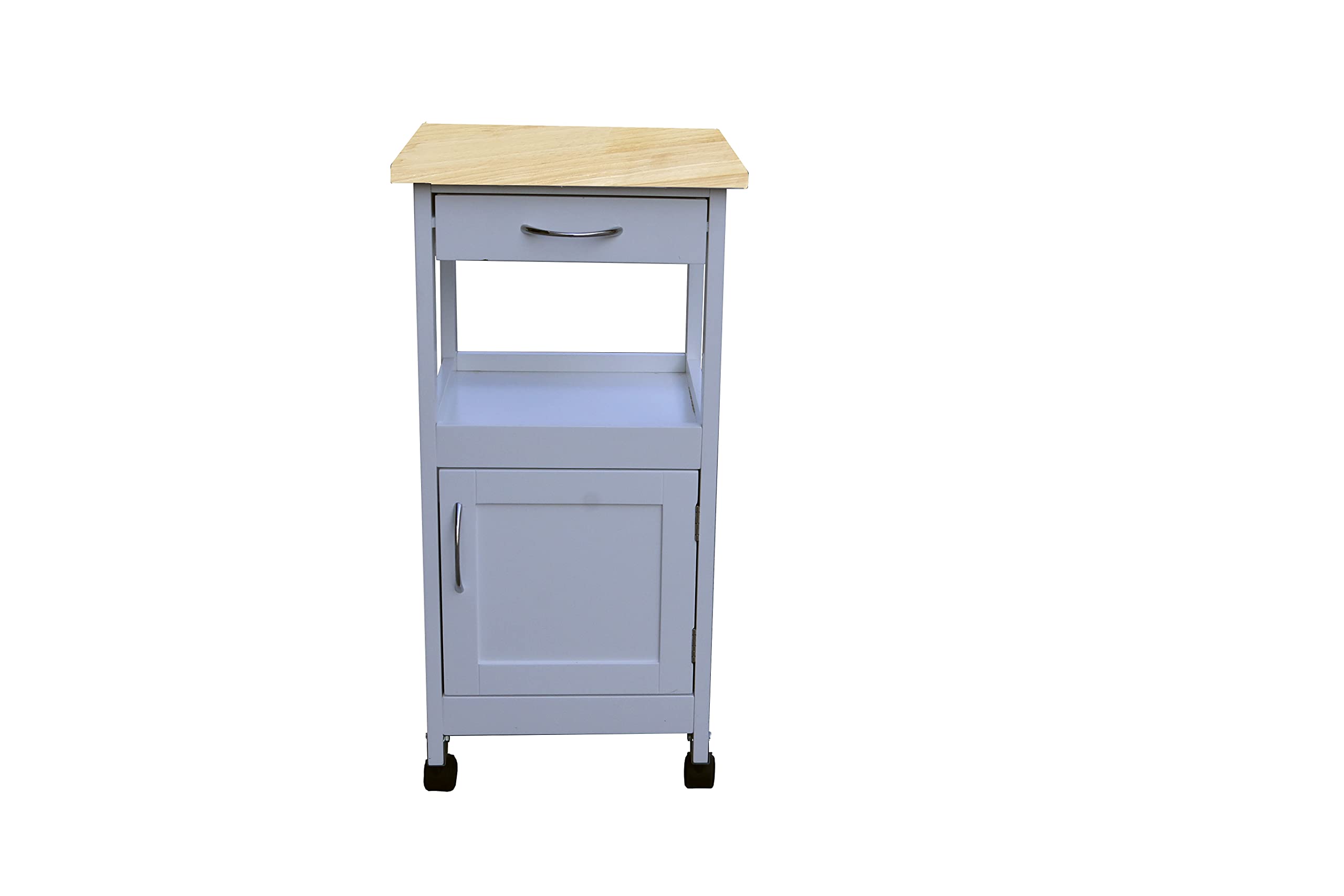 Kit Closet 7040028004 - Carrello da Cucina 1 Anta + cassetto, Legno/Bianco, 37 x 37 x 76