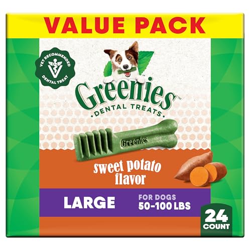 Greenies Veterinarian-Recommended Adult Natural Dental Dog Treats Large Size, Sweet