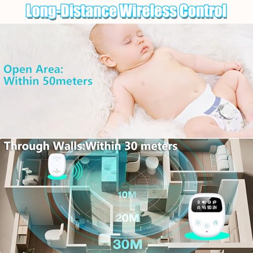 Miniatura 4 de Alarma Inalámbrica Para Niños Y Niñas, Recargable Usb-C, Alta Sensibilidad, Sonido Fuerte Y Vibración, 3 Modos, Diseño Compacto Para Orinal Nocturno