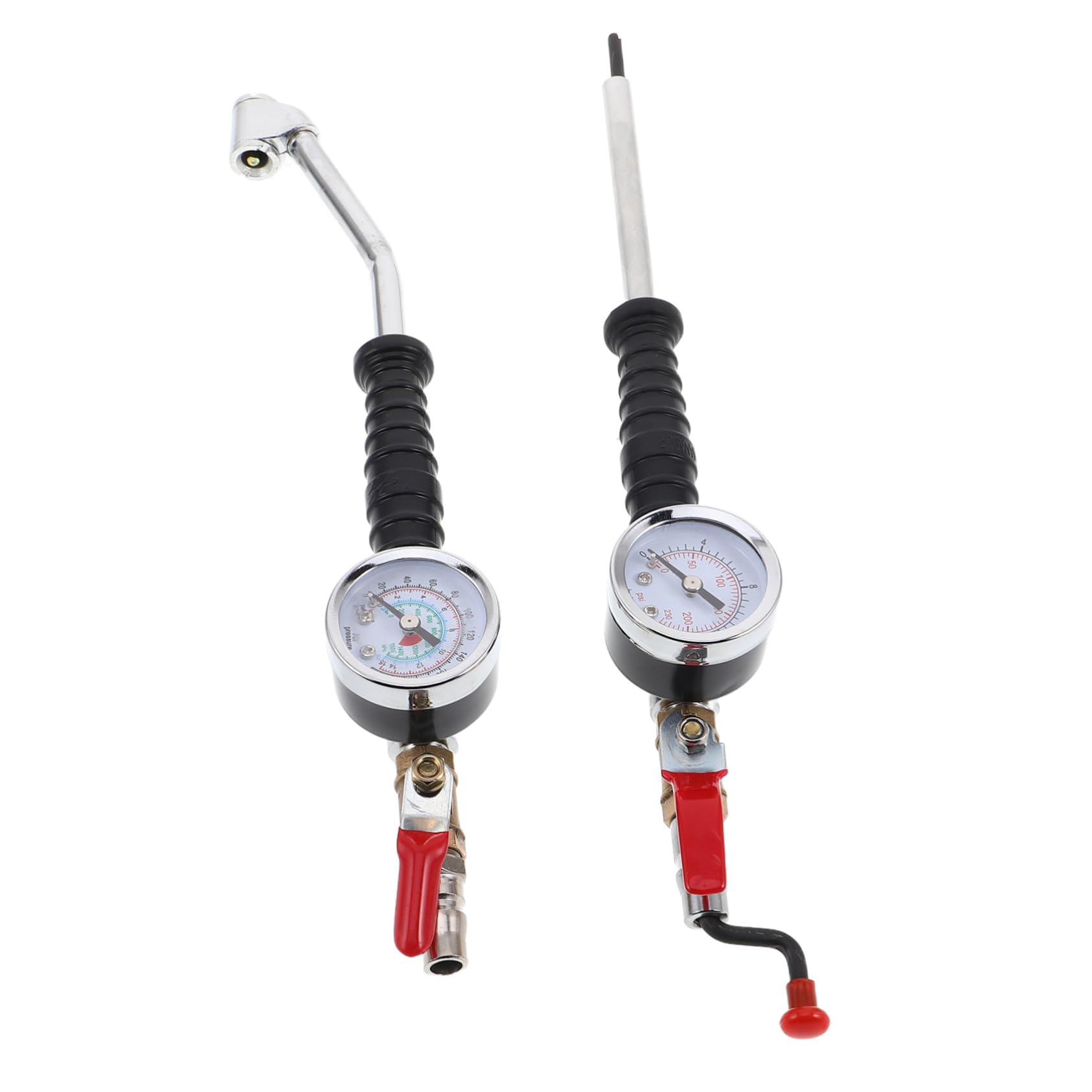 2 pezzi Manometro per Pressione Pneumatici Auto con Manovella Resistente per Gonfiaggio Rapido e Portatile Compatibile con Compressori Aria e Veicoli Multipli
