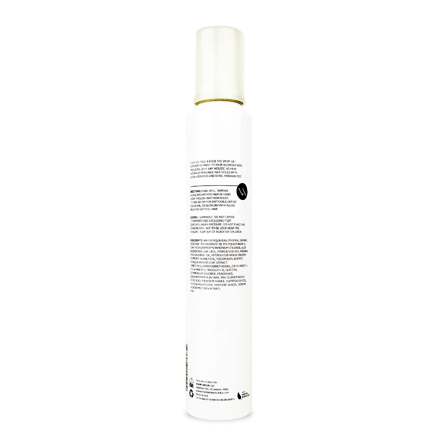 The Runway Looks Whip It Up Incredible Smoothing Blowout Mousse With Argan Oil & Wheat Proteins, Ultra Light, Frizz-Free & Hydrating, Humidity Resistant, Alcohol Free (6oz)