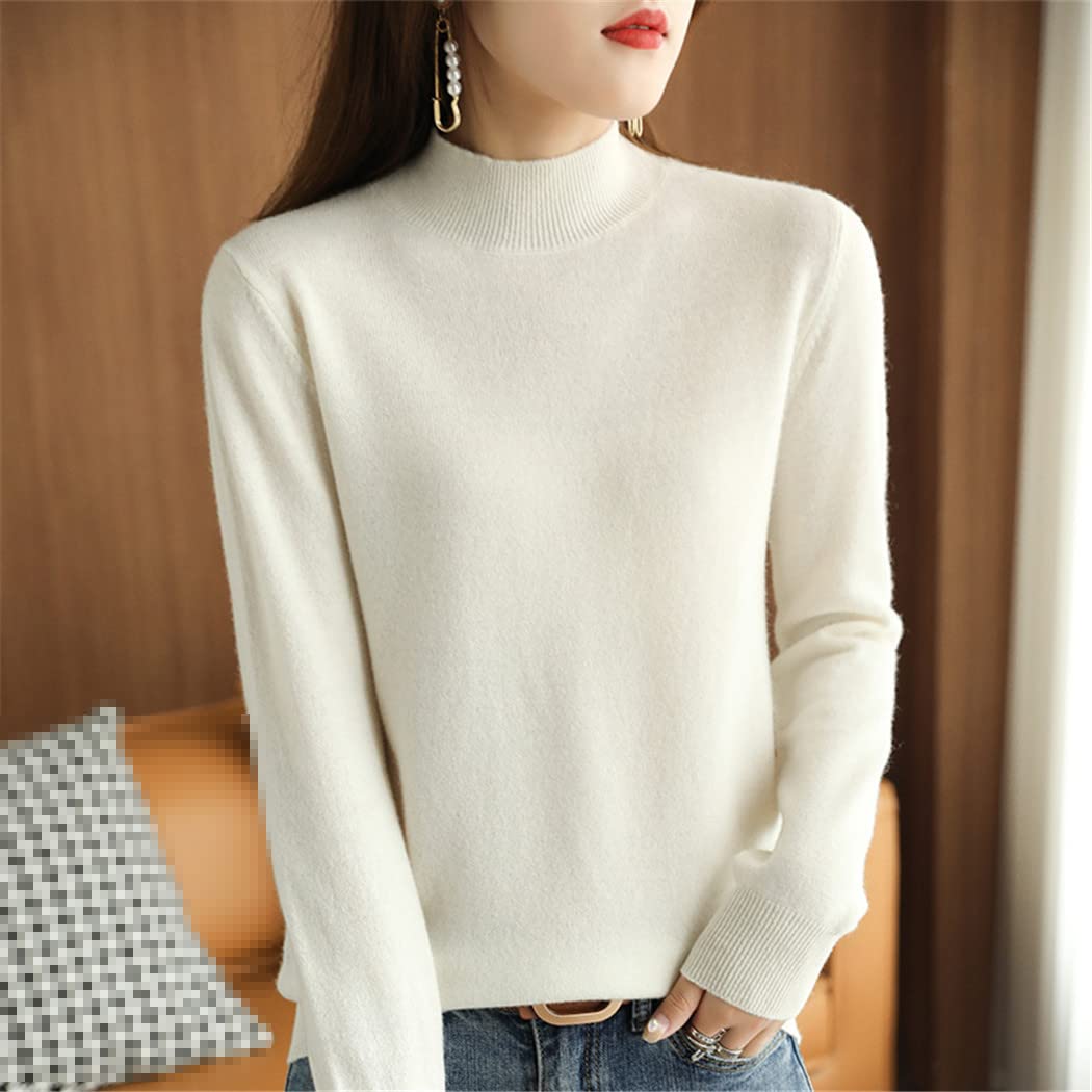 Autunno Inverno Mezzo Dolcevita Maglione Delle Donne Allentato Basic Selvaggio Maglia Bottoming Camicia Morbido Pullover
