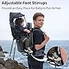 Baby Carrier Backpack with Foldable Frame, Toddler Hiking Backpack with Adjustable Comfort Seat, Sun & Rain Canopy, Ergonomic Straps, Supportive Waist Belt, Large Storage Capacity for Outdoor #2