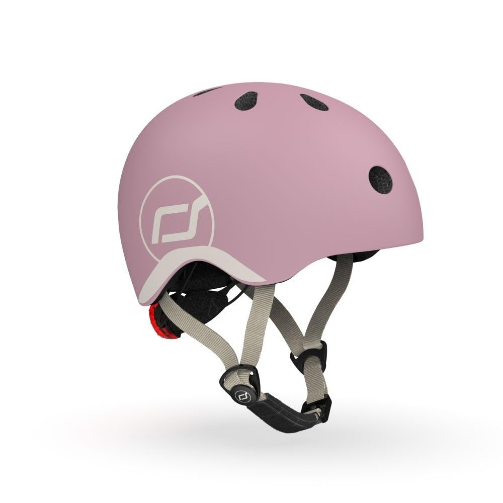 Scoot and Ride & Baby Casco da bambino XX-Small a Small (45-51 cm), vestibilità regolabile, design leggero, traspirante, fibbia magnetica, certificazione di sicurezza - Wildberry