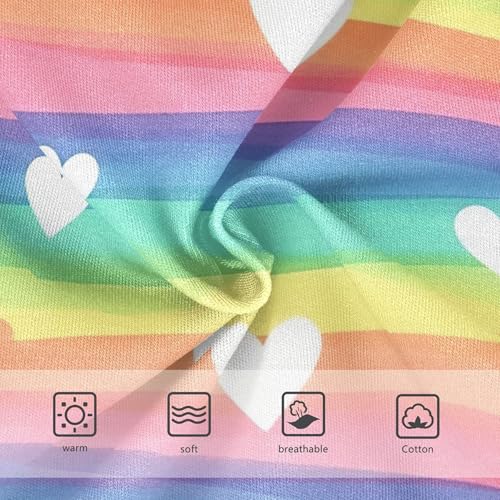 Rainbow Stripes White Hearts Girls Underwear Toddler 2t Cotton Panties for Girl Animal Briefs Undies Kids3