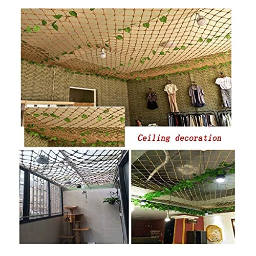 Filet de corde de chanvre 8mm avec maille 12cm pour escalier et securite