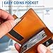 miyozi Men Wallet,with Money Clip Coins Pocket ID Window,Slim Front Pocket RFID Blocking Pop-up Card Holder 3.9